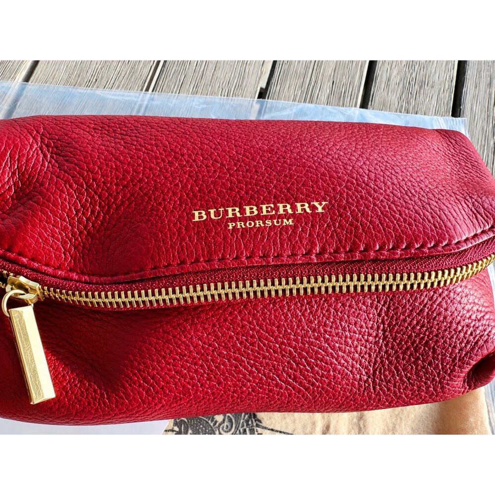 NEW Burberry Prorsum Red Clutch Purse